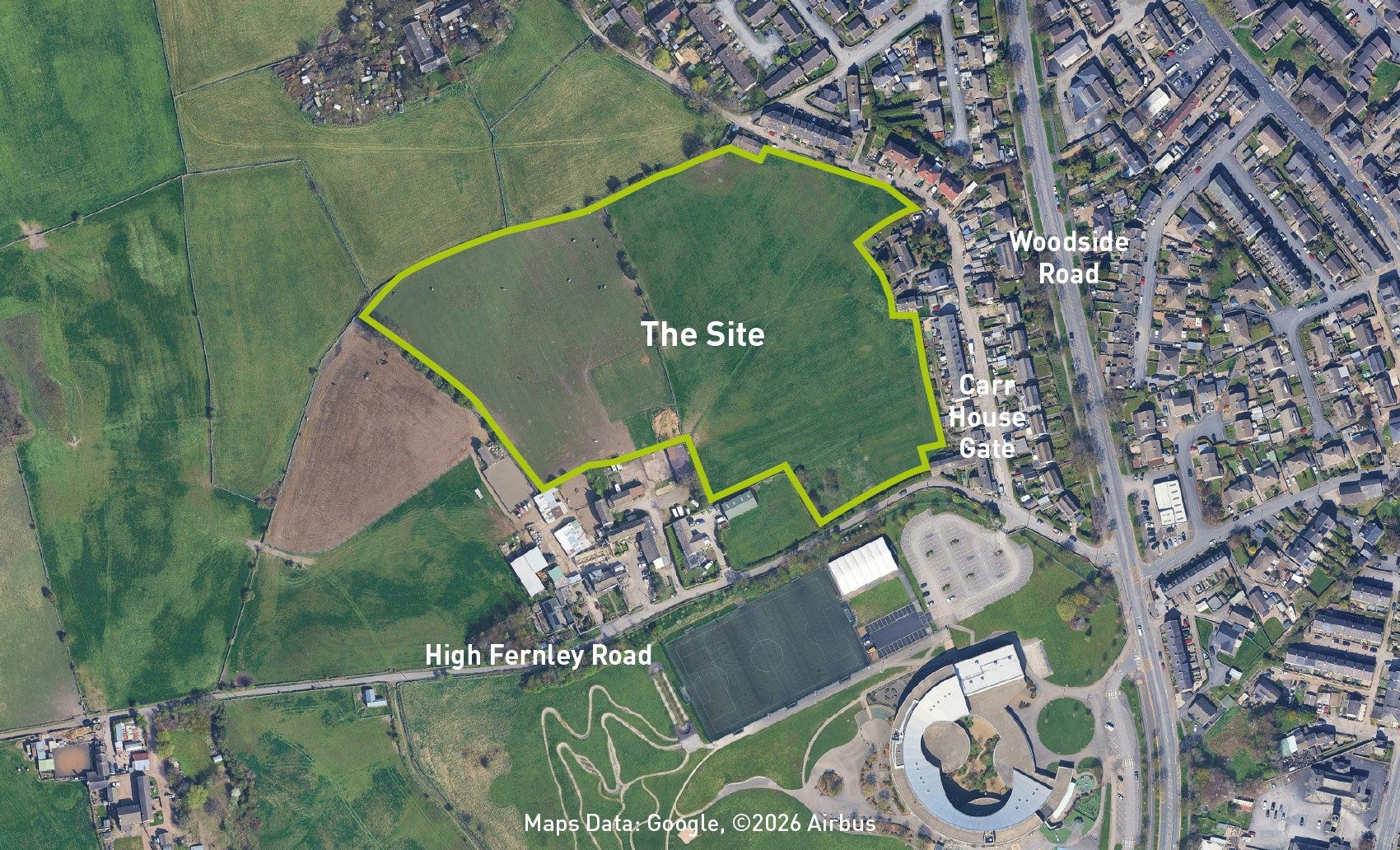 aerial photograph of the site