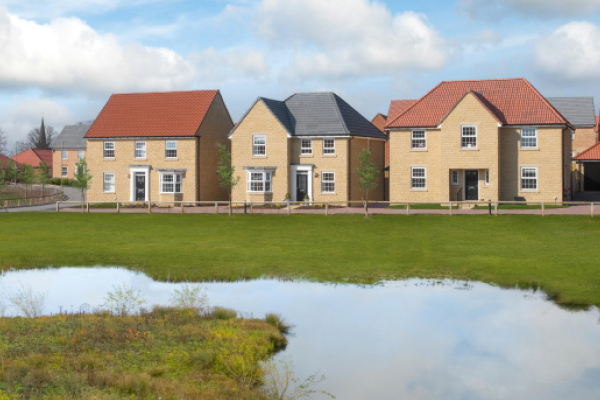 detached homes with green space and drainage